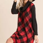 Pocketed Plaid Tartan Swing Dress