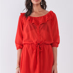 Flame Red Mini Dress