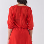 Flame Red Mini Dress