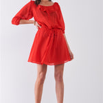 Flame Red Mini Dress