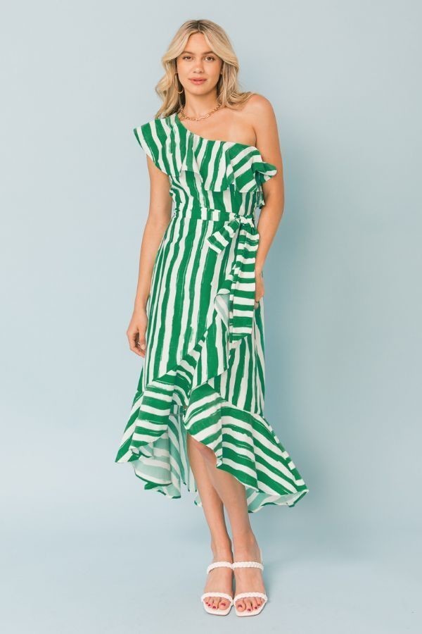 Zig-Zag Wrap Dress