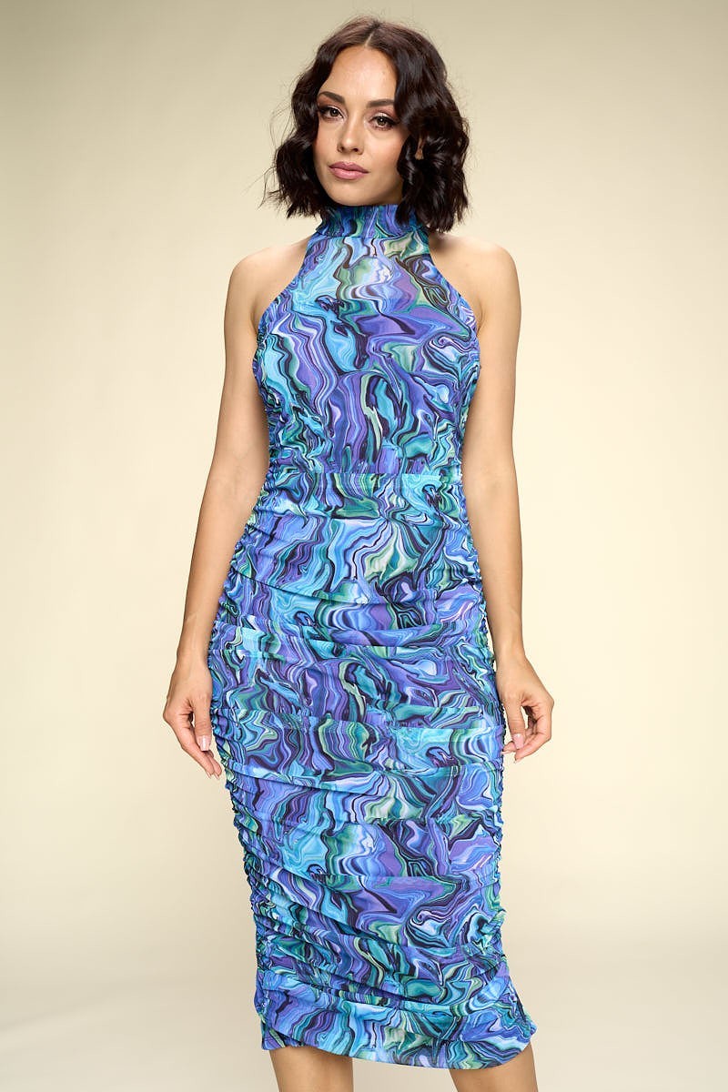 Malika Multi-color Midi Dress